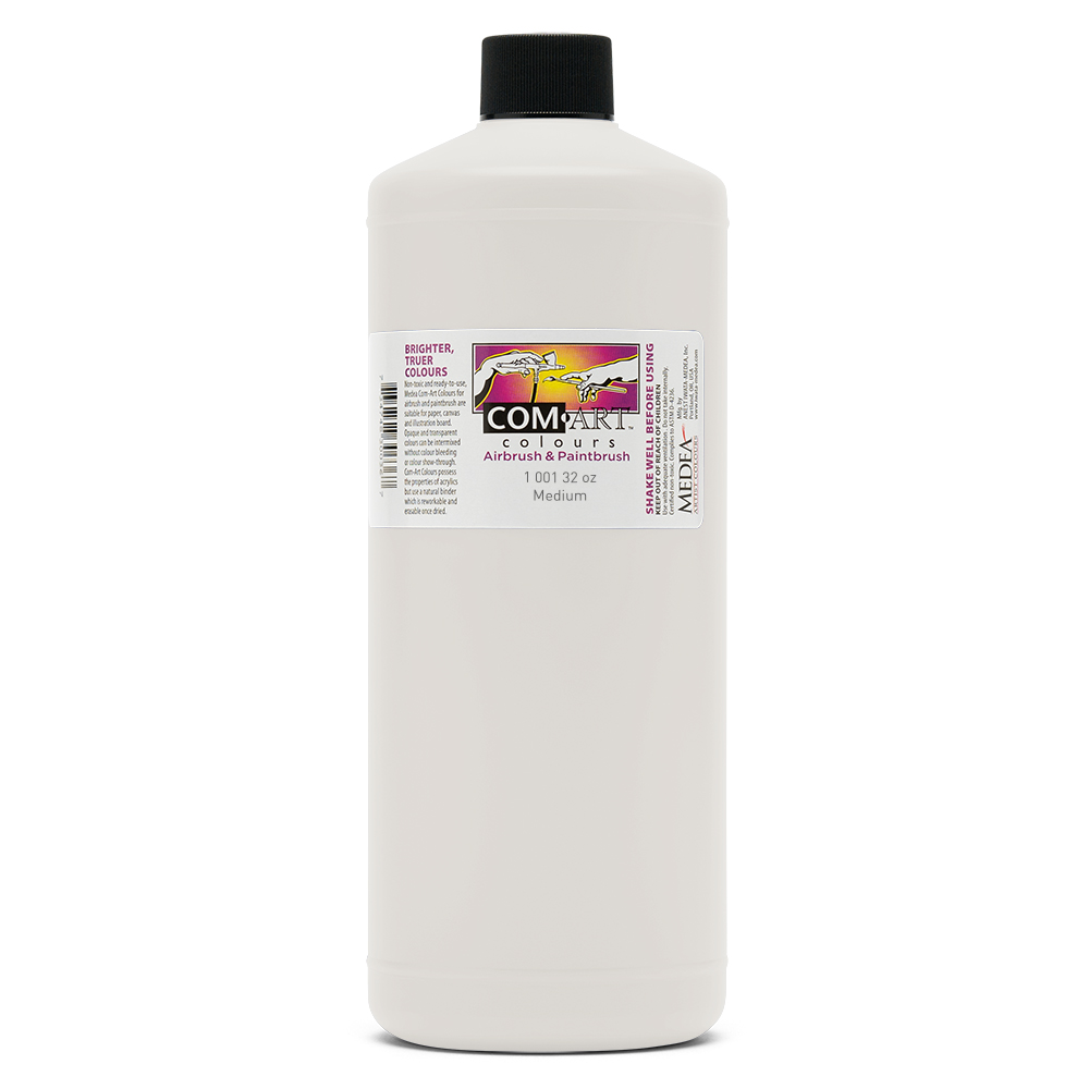 Com Art Medium Water-Based Paint Base 32oz For Airbrush And Paintbrush