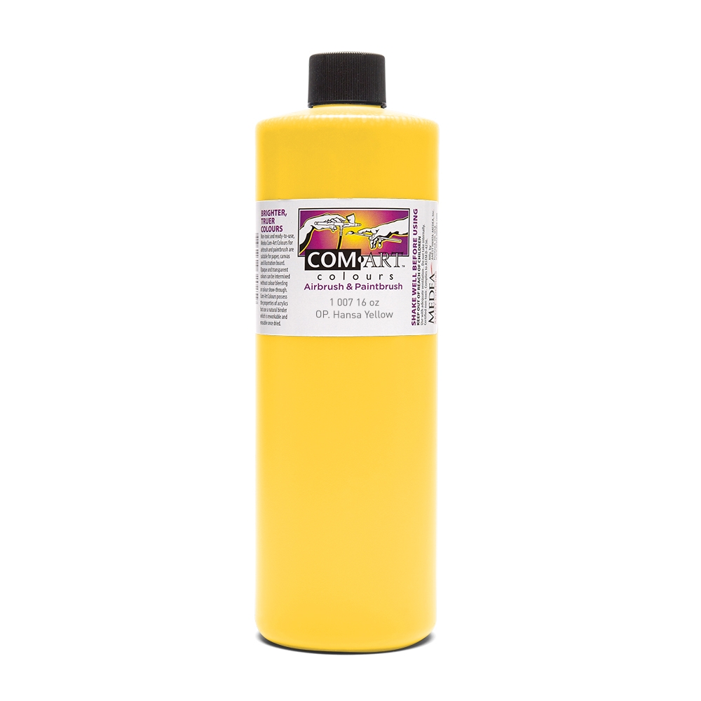 Com Art Colours Acrylic Opaque Hansa Yellow 16 oz