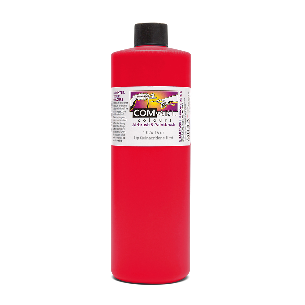 Com Art Colours Acrylic Opaque Quinacridone Red 16 oz