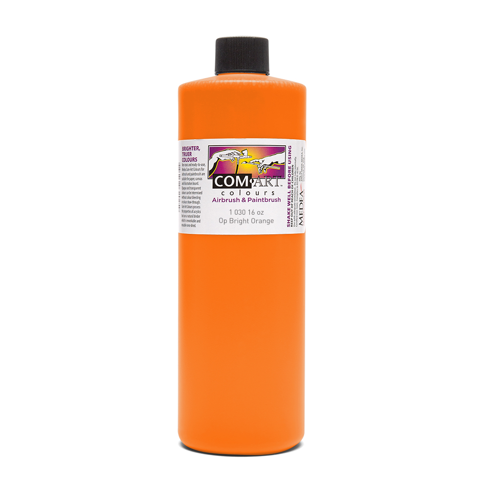 Com Art Colours Acrylic Opaque Bright Orange 16 oz