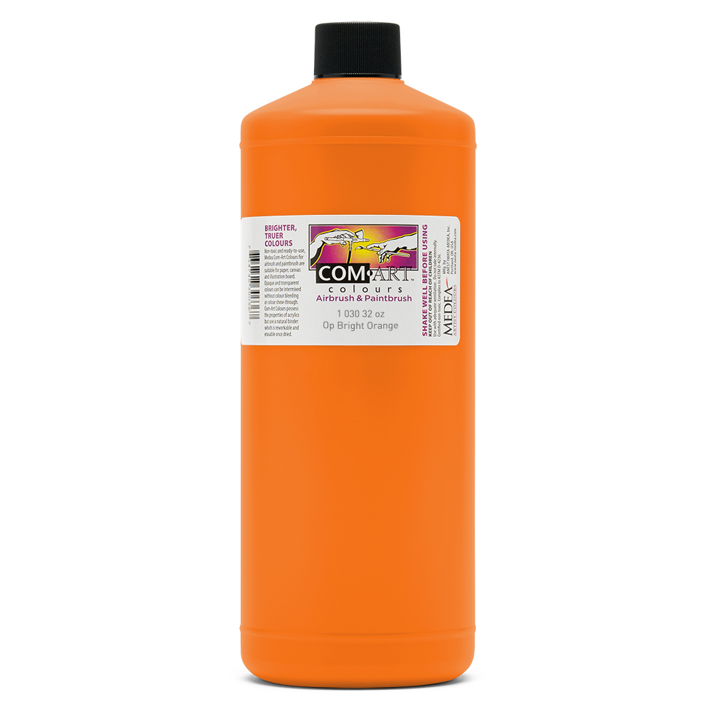 Com Art Colours Acrylic Opaque Bright Orange 32 oz