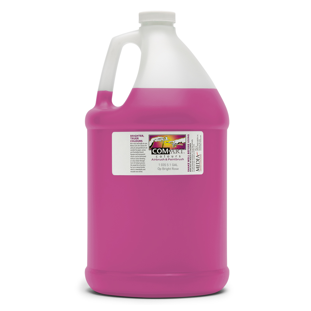 Com Art Colours Acrylic Opaque Bright Rose 1 gal