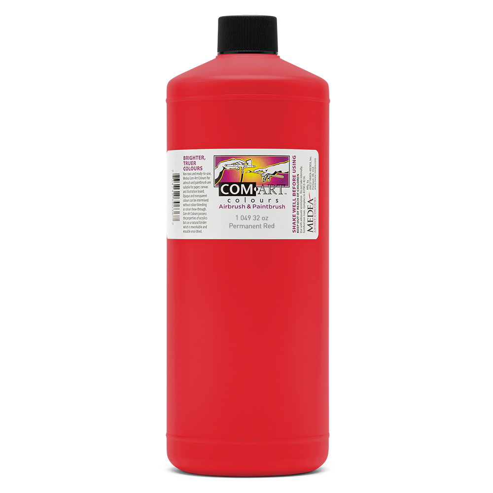 Com Art Colours Acrylic Opaque Permanent Red 32 oz
