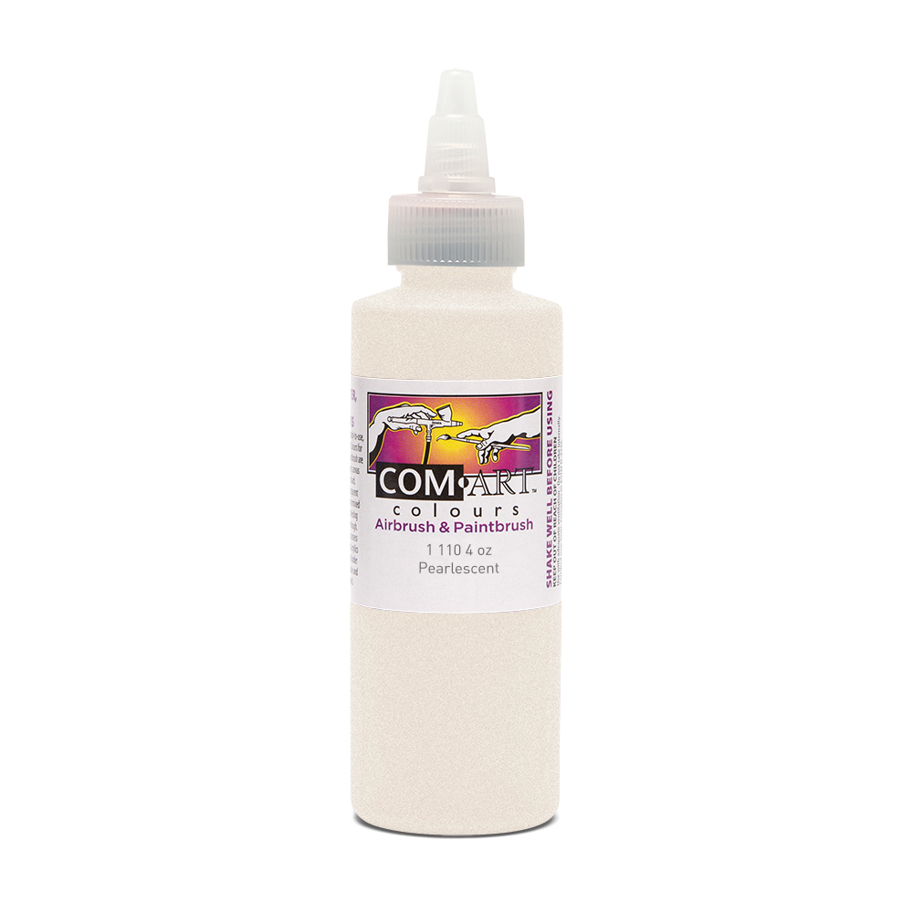 Com Art Colours Water-Based Acrylic Opaque Pearlescent 4oz For Airbrush And Paintbrush