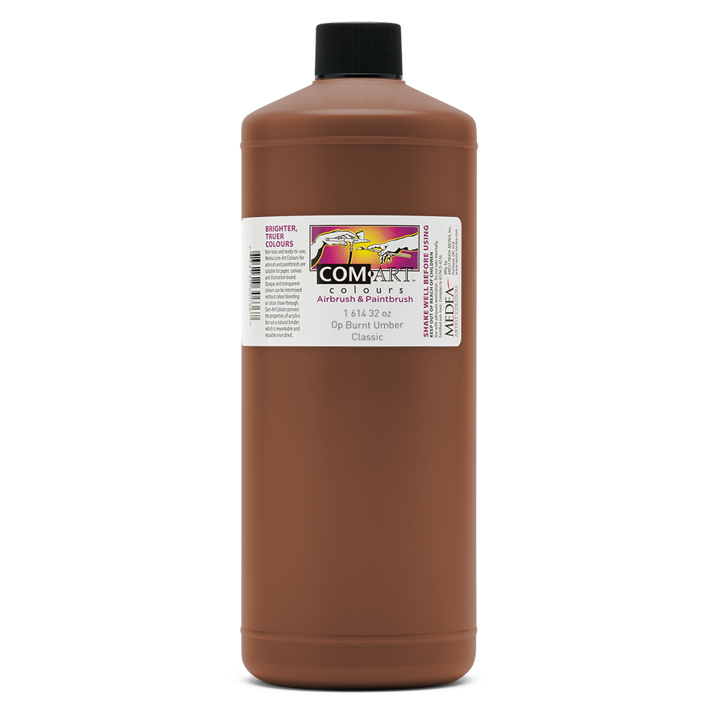 Com Art Colours Acrylic Opaque Burnt Umbra 32 oz