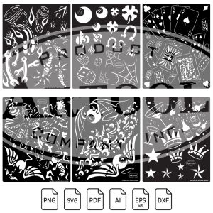 Artool Kustom Kulture Freehand Digital Download Stencil Set