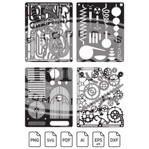 Artool Steampunk FX2 Freehand Digital Download Stencil Set