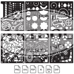 Artool Steampunk FX Freehand Digital Download Stencil Set