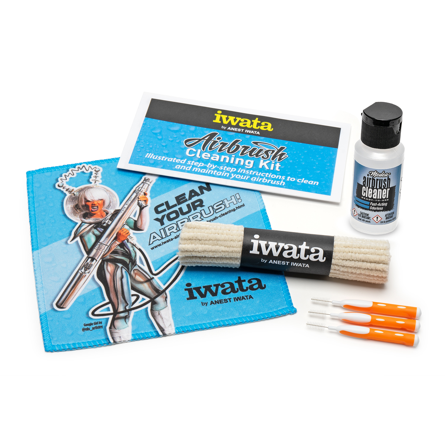 ANEST Iwata Airbrush Maintenance Cleaning Kit CL100 for sale online 