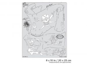 Artool  Piracy Jolly Roger Freehand Airbrush Template by Craig Fraser
