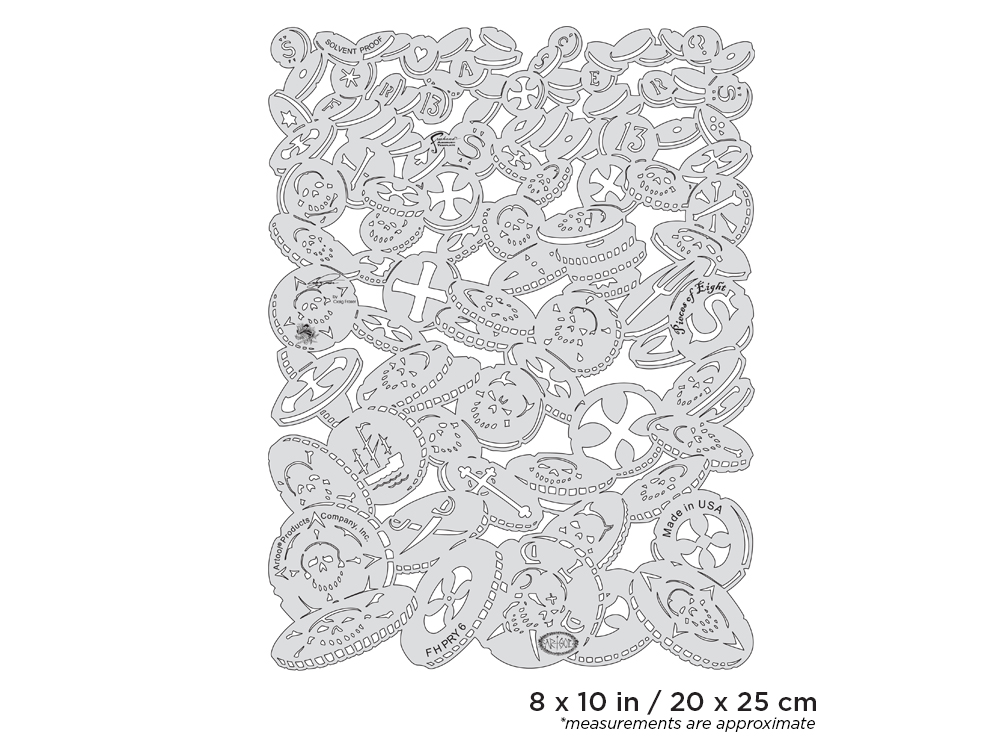Artool  Piracy Pieces of Eight Freehand Airbrush Template by Craig Fraser