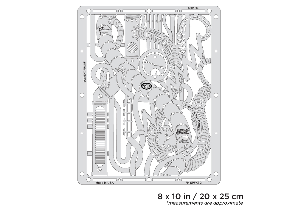 Artool  Steampunk FX2 Jerry-Rig Freehand Airbrush Template by Craig Fraser