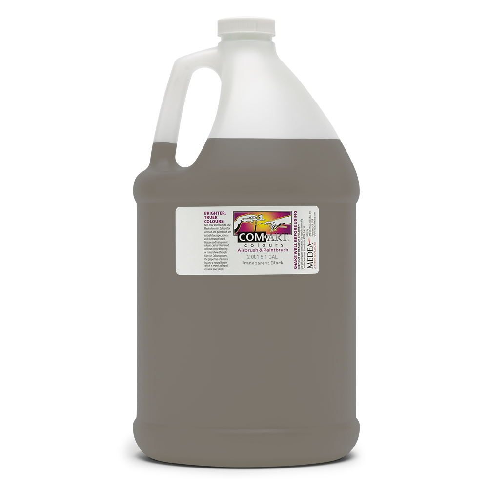 Com Art Colours Acrylic Transparent Black 1 gal