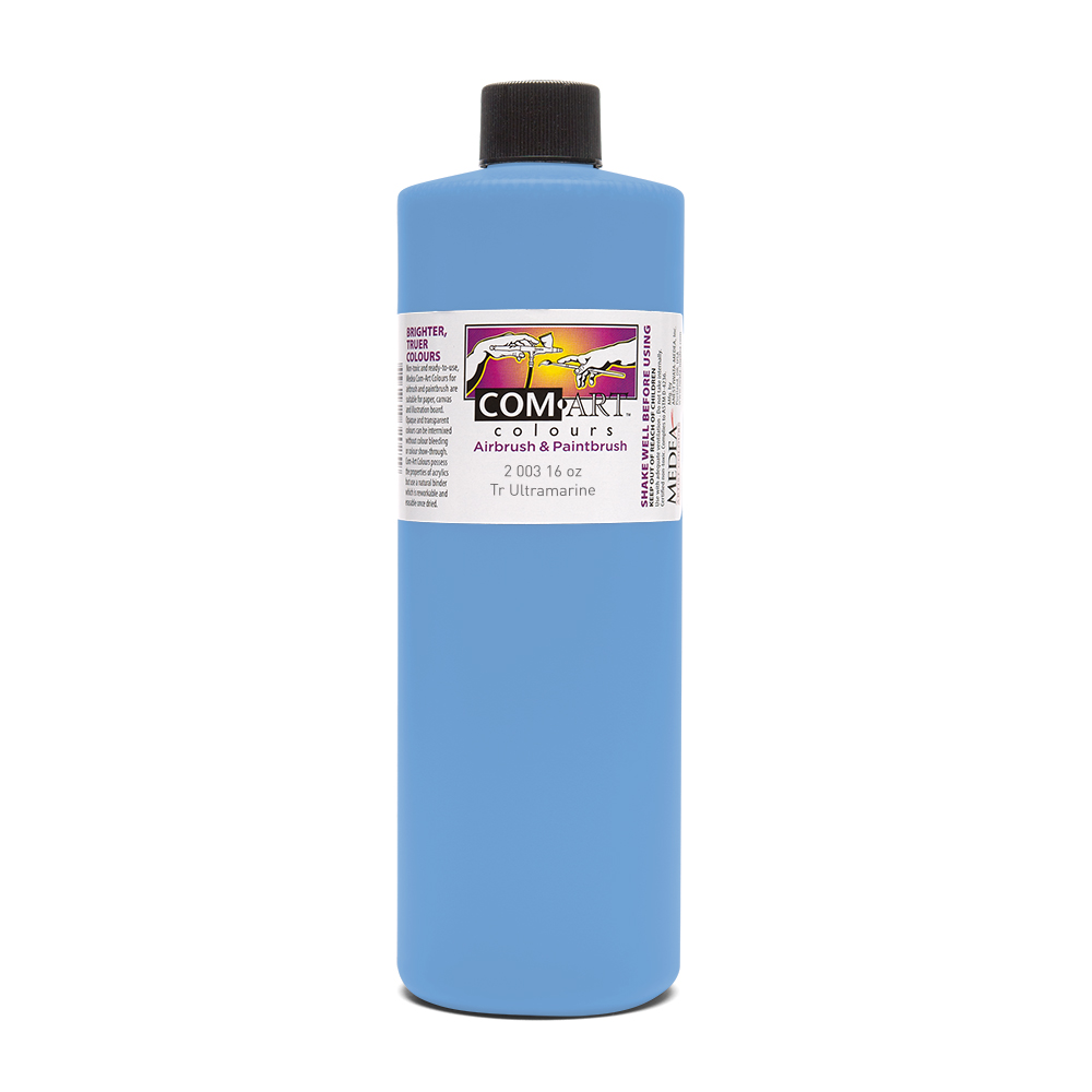 Com Art Colours Acrylic Transparent Utlramarine 16 oz