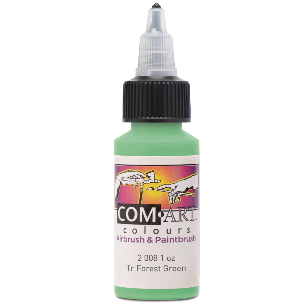 Com Art Colours Acrylic Transparent Forest Green 1 oz