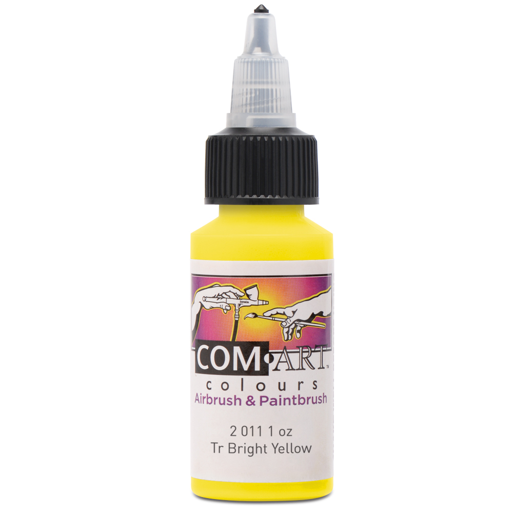 Com Art Colours Acrylic Transparent Brite Yellow 1 oz
