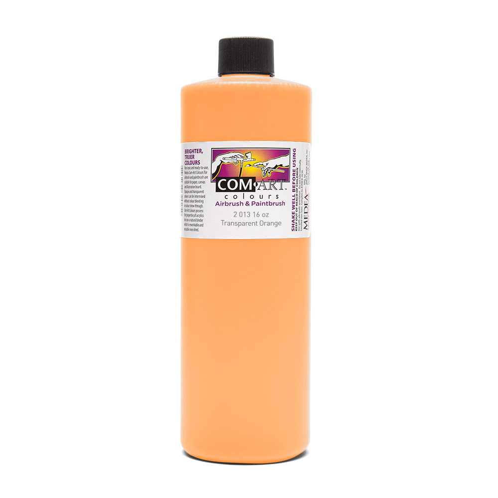 Com Art Colours Acrylic Transparent Orange 16 oz