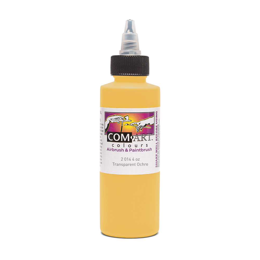 Com Art Colours Acrylic Transparent Ochre 4 oz