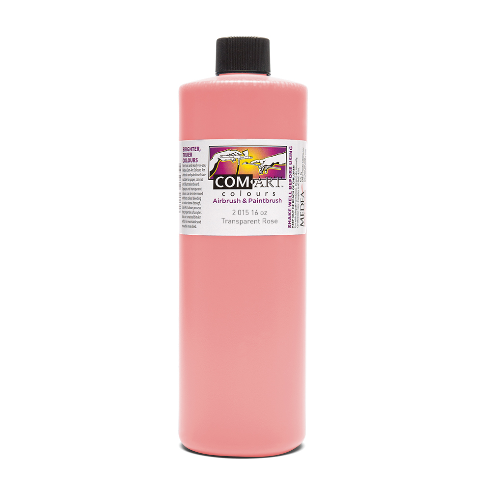 Com Art Colours Acrylic Transparent Rose 16 oz