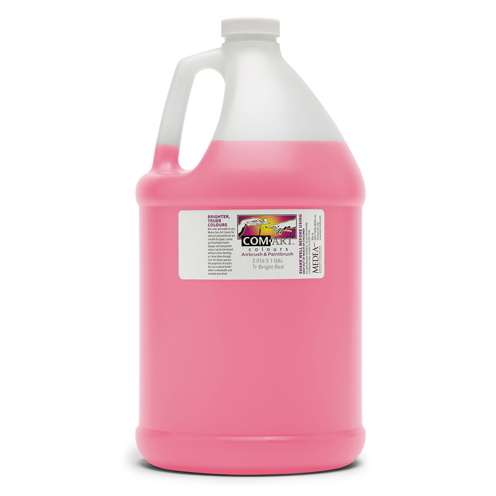 Com Art Colours Acrylic Transparent Brite Red 1 gal