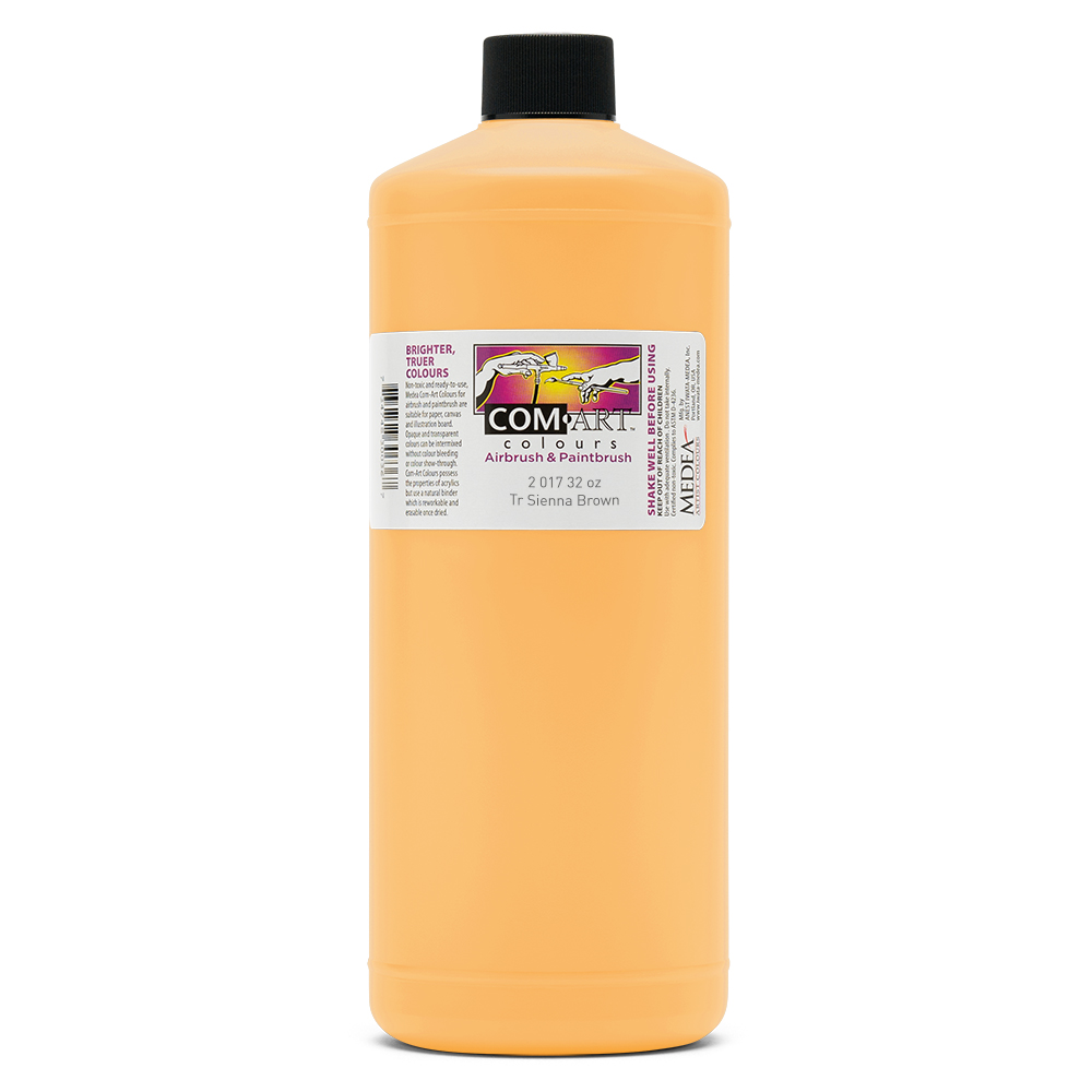 Com Art Colours Acrylic Transparent Sienna Brown 32 oz