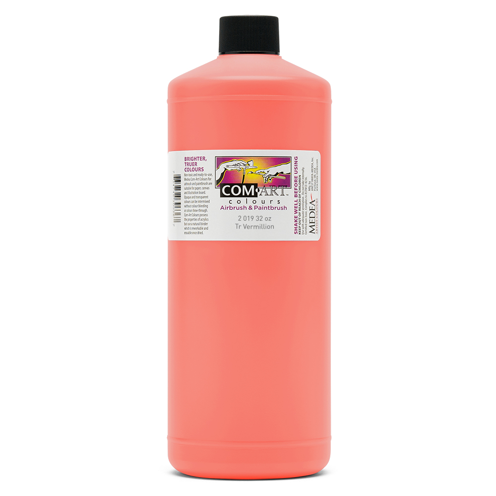 Com Art Colours Acrylic Transparent Vermillion 32 oz