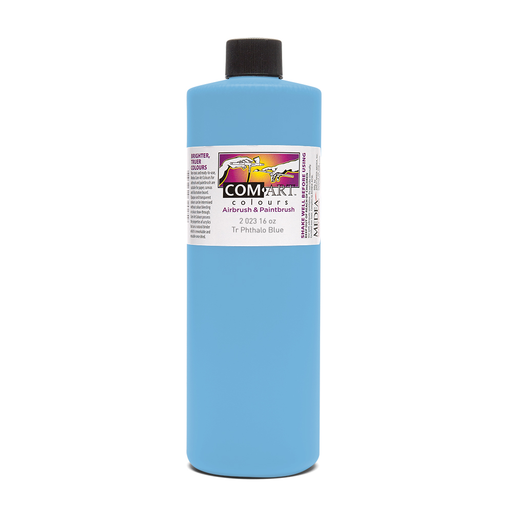 Com Art Colours Acrylic Transparent Phthalo Blue 16 oz