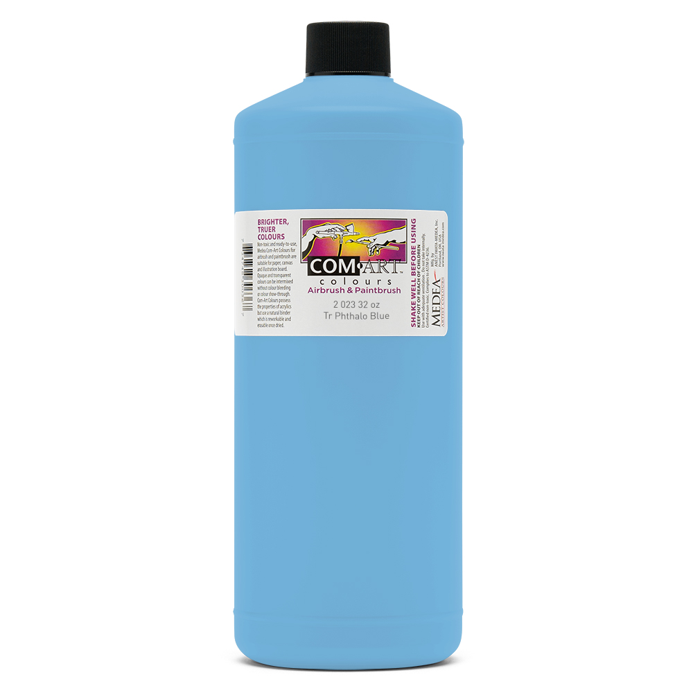 Com Art Colours Acrylic Transparent Phthalo Blue 32 oz