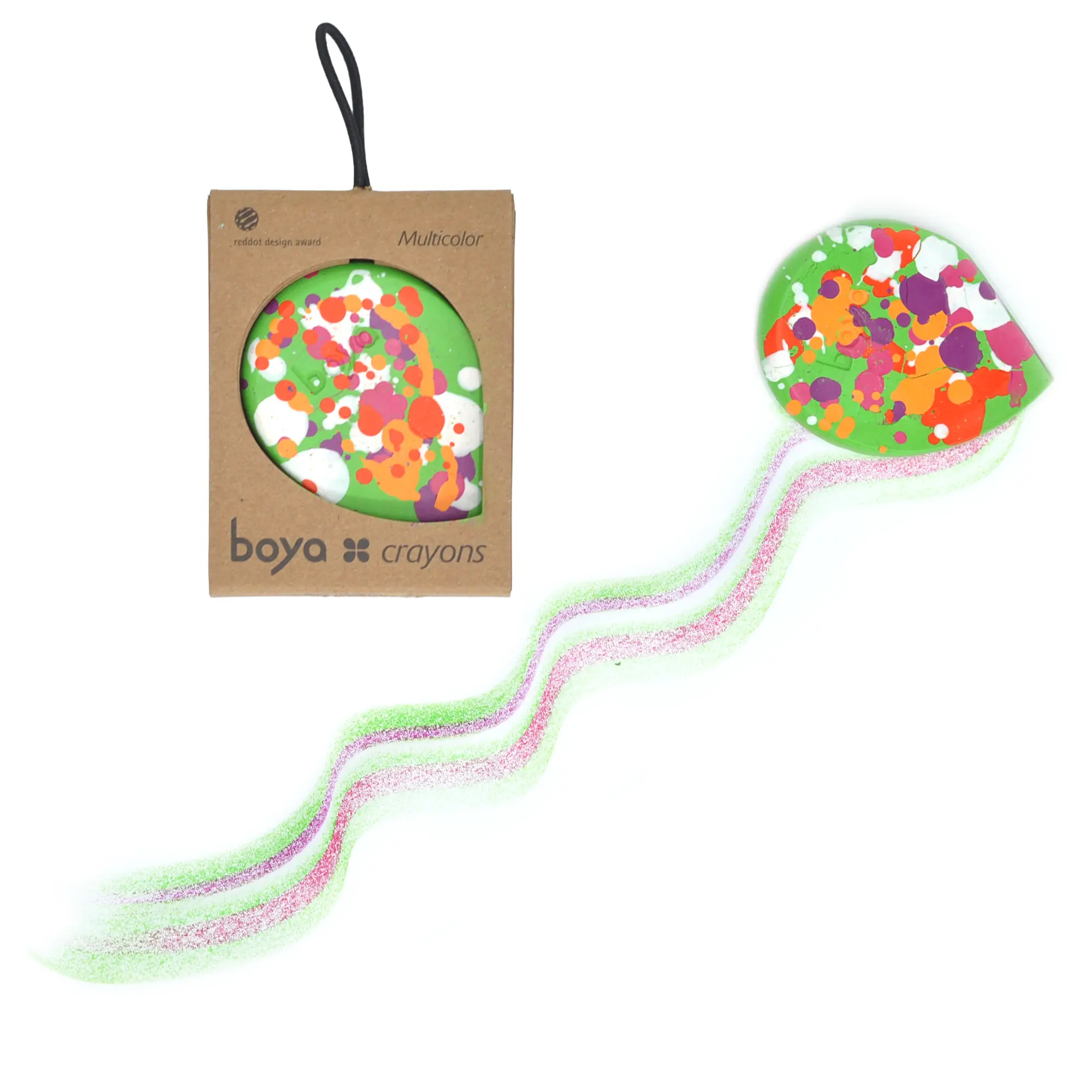 Boya Crayons Confetti Lime Green