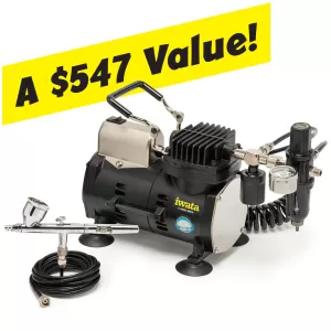 Iwata Eclipse CS Airbrush & Smart Jet Compressor Combo