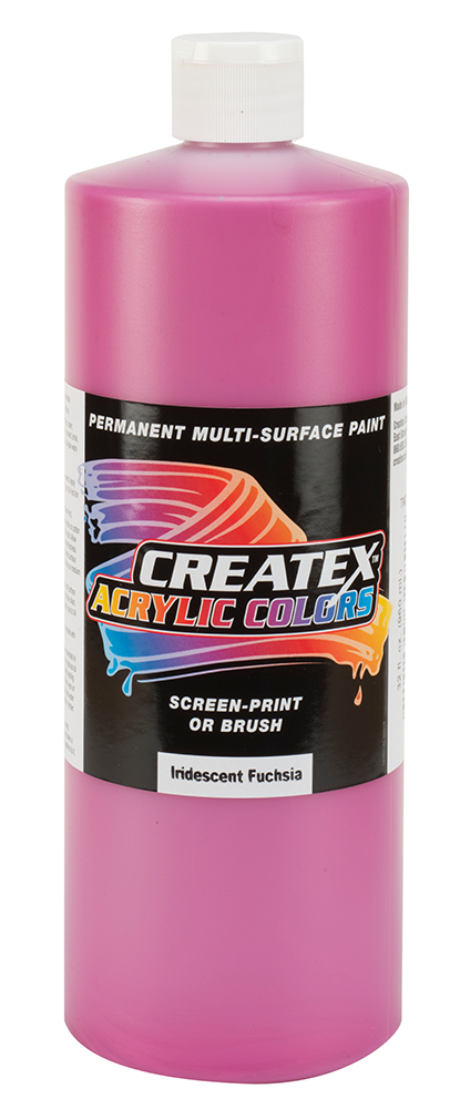 Createx Acrylic Colors Iridescent Fuschia, 32 oz.