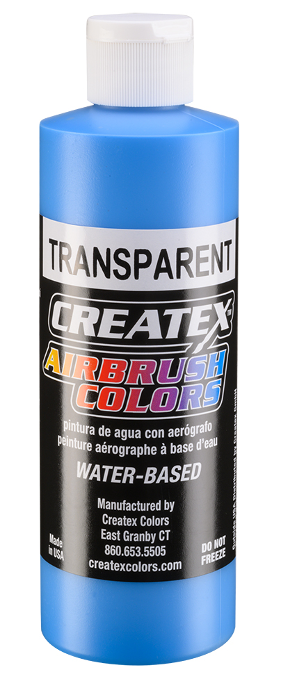 Createx Airbrush Colors Transparent Caribbean Blue, 8 oz.