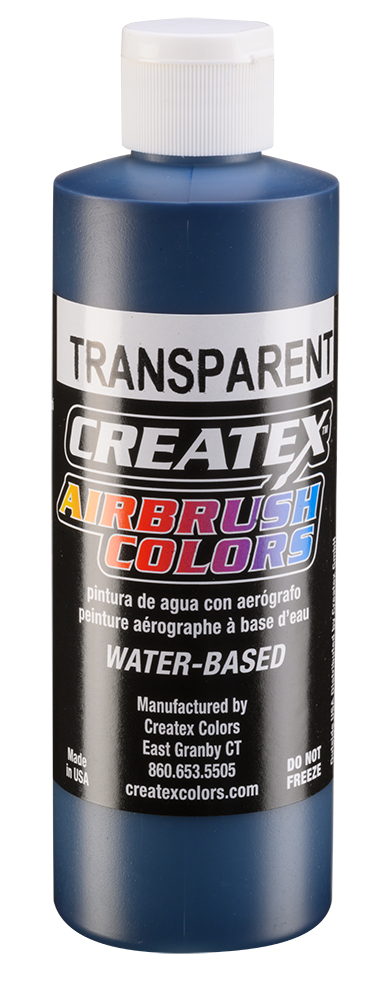 Createx Airbrush Colors Transparent Deep Blue, 8 oz.