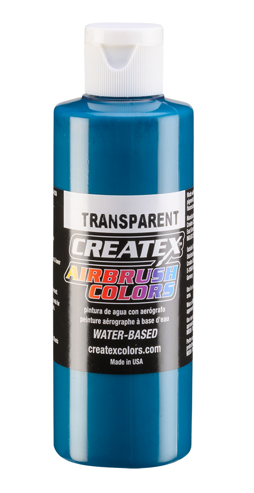 Createx Airbrush Colors Transparent Aqua, 4 oz.