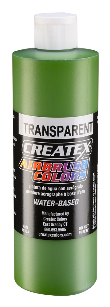 Createx Airbrush Colors Transparent Leaf Green, 16 oz.