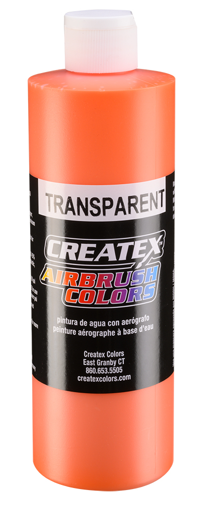 Createx Airbrush Colors Transparent Orange, 16 oz.
