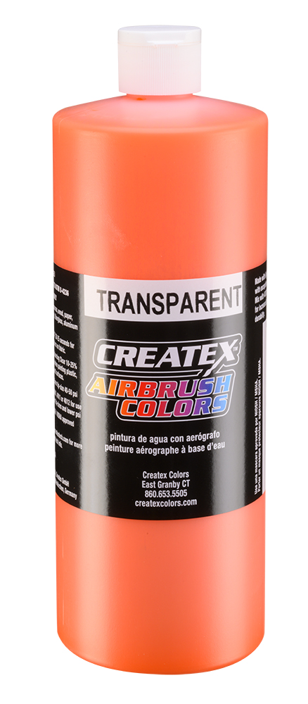 Createx Airbrush Colors Transparent Orange, 32 oz.