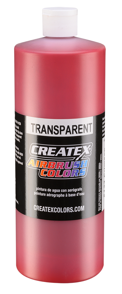 Createx Airbrush Colors Transparent Crimson, 32 oz.