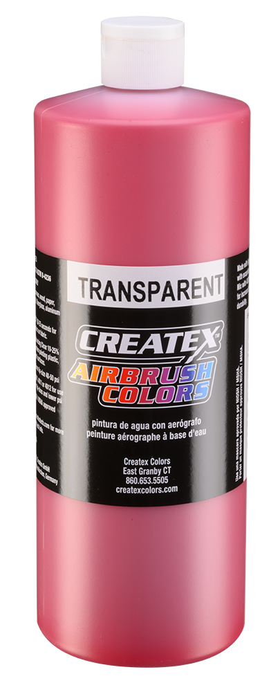 Createx Airbrush Colors Transparent Carmine, 32 oz.