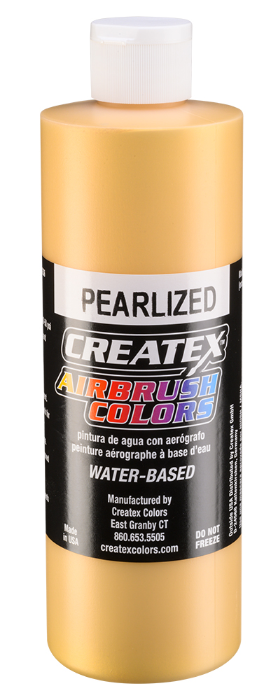 Createx Airbrush Colors Pearl Satin Gold, 16 oz.
