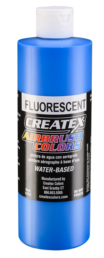 Createx Airbrush Colors Fluorescent Blue, 16 oz.