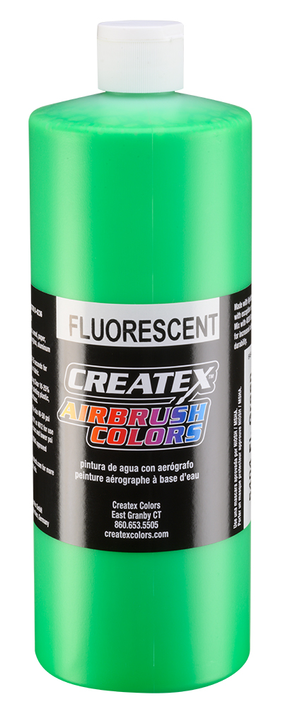 Createx Airbrush Colors Fluorescent Green, 32 oz.