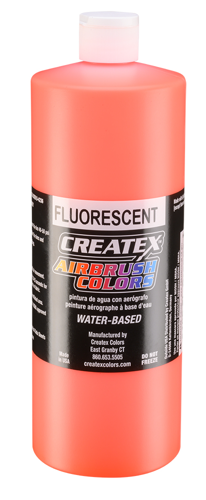 Createx Airbrush Colors Fluorescent Orange, 32 oz.