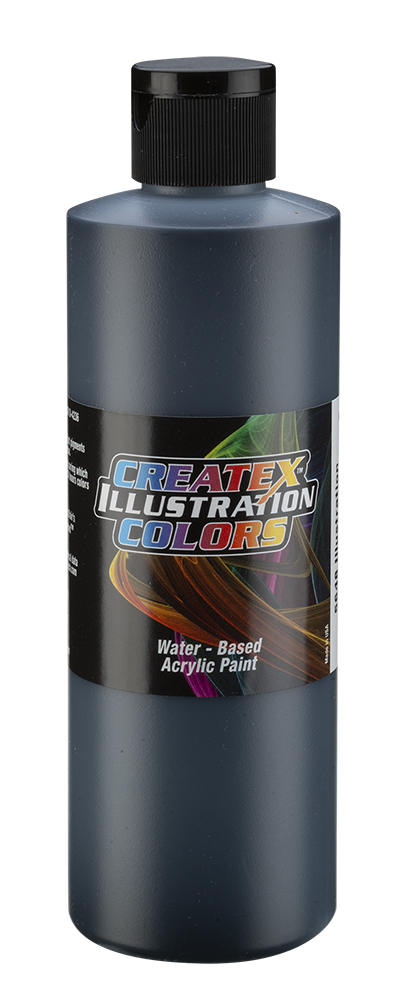 Createx Illustration Colors Flat Black, 8 oz.