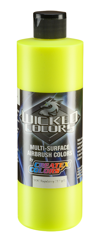 Createx Wicked Colors Fluorescent Yellow, 16 oz.