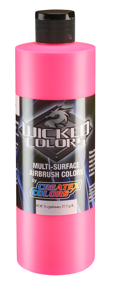 Createx Wicked Colors Fluorescent Pink, 16 oz.