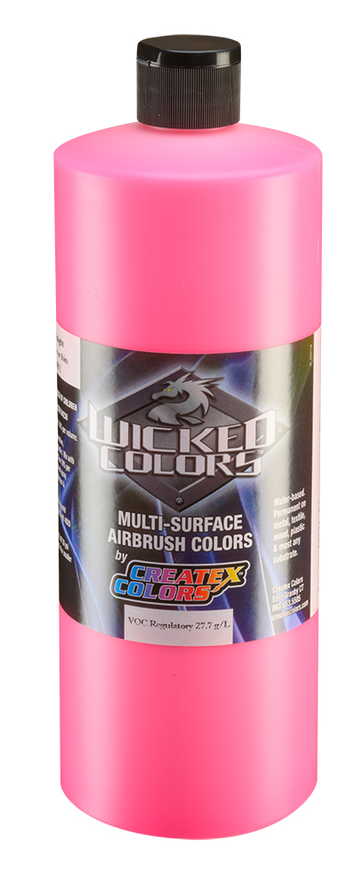 Createx Wicked Colors Fluorescent Pink, 32 oz.