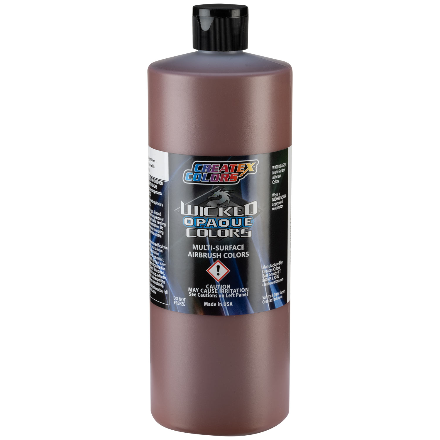 Createx Wicked Opaque Colors Burnt Sienna, 32 oz.