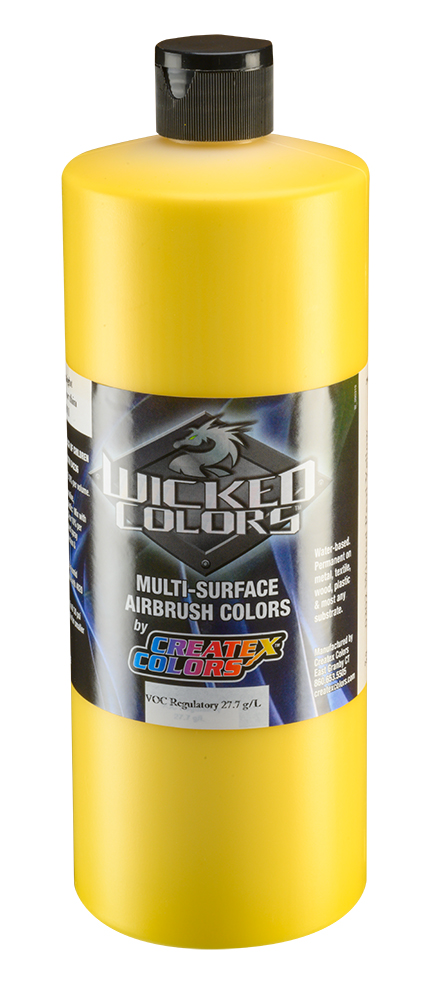 Createx Wicked Colors Pearl Yellow, 32 oz.