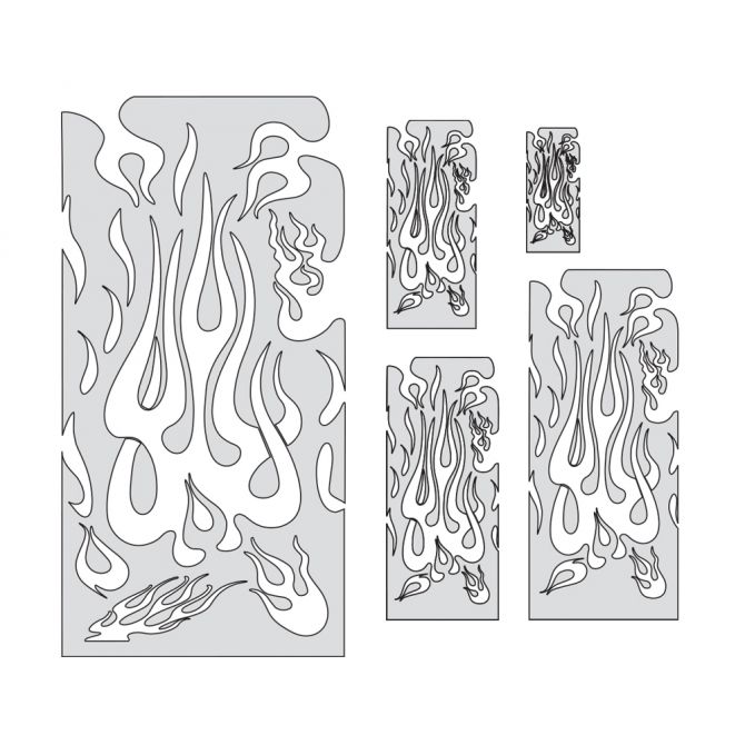 Airbrush Flame Stencils Printable Templates
